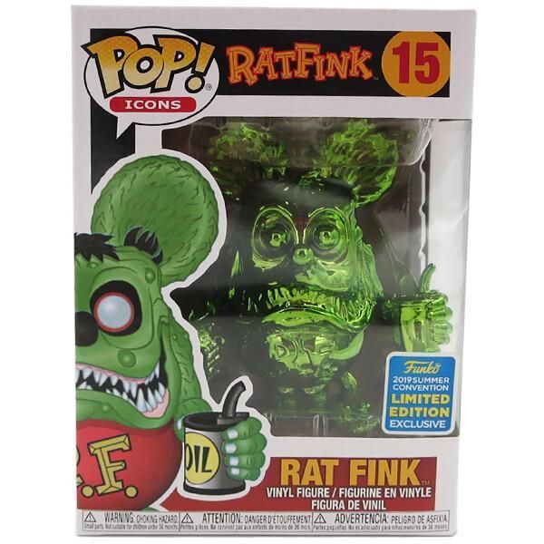 3-Piece Set [Rat Fink Figure FUNKO POP!] Rat Fink Green Chrome