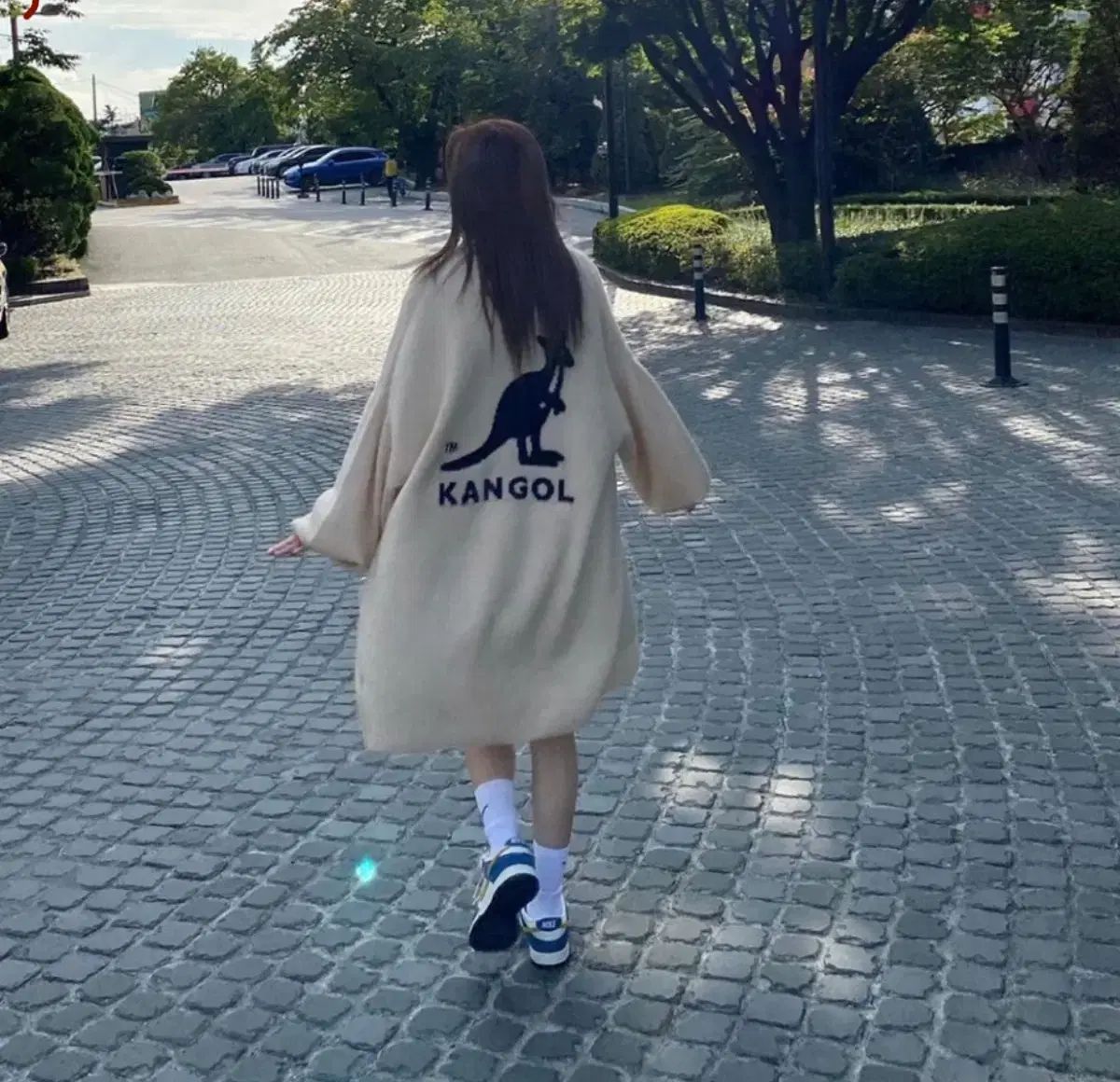 kangol カンゴール x H ＆ M オーバーサイズ カーディガン サンダラバック 着用