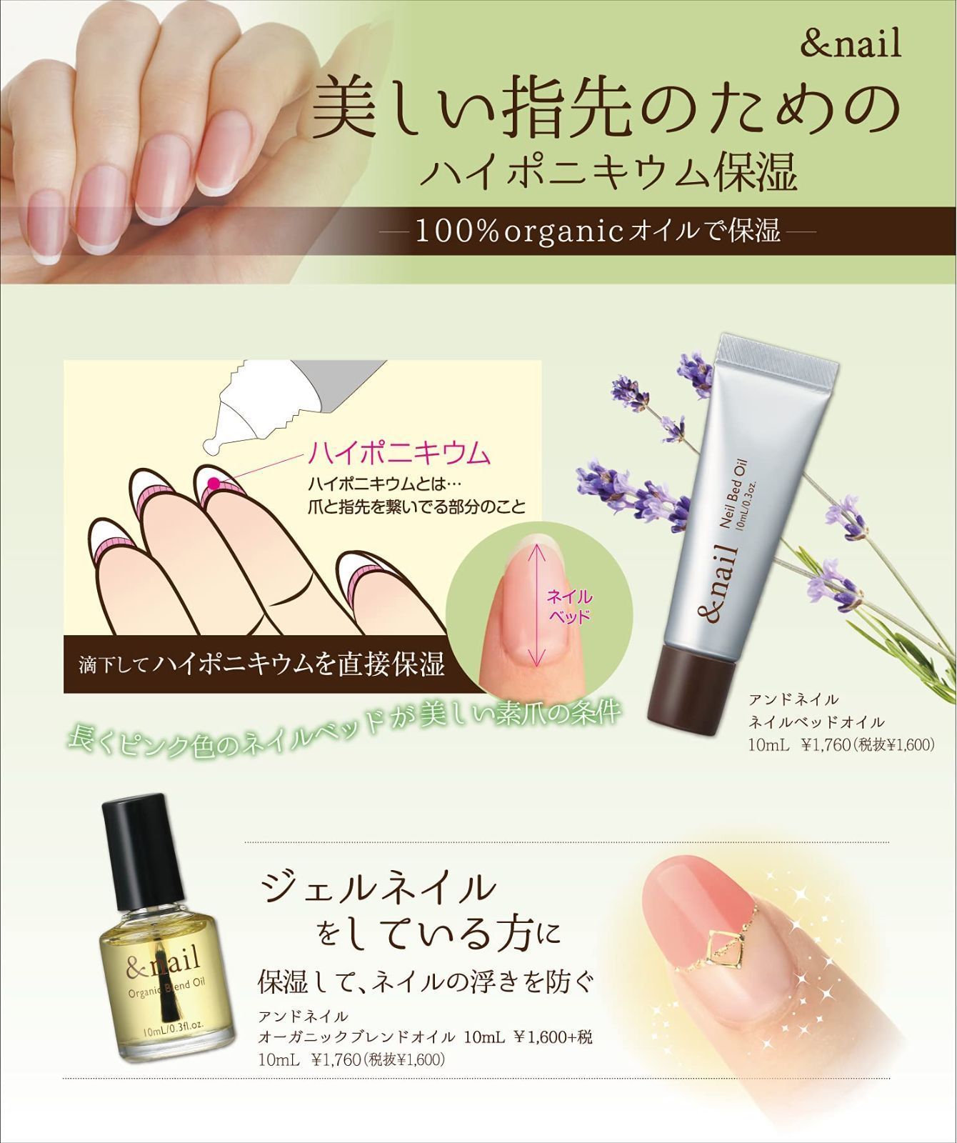 アンドネイル ネイルベッドオイル(10ml) 低く