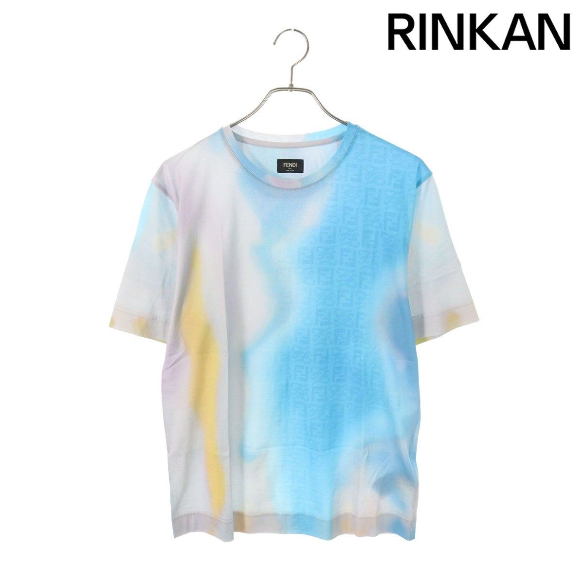 フェンディ 22SS FY0936 AIFZ ズッカ柄コットンTシャツ メンズ XS