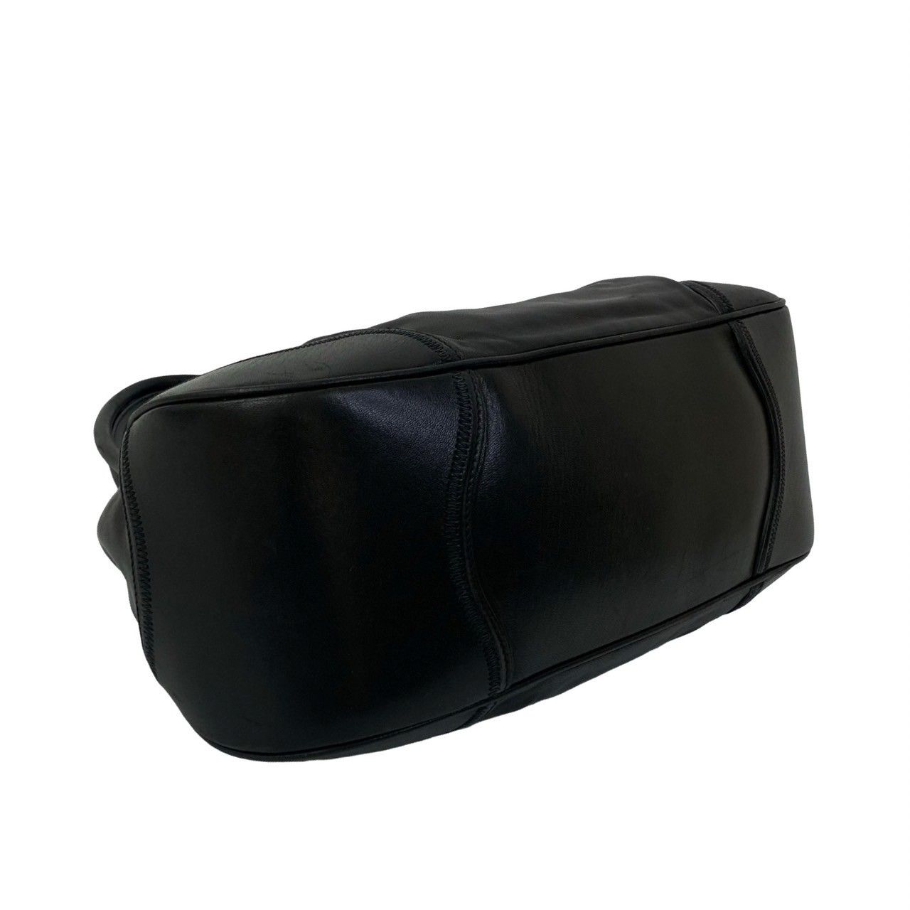 ⭐ 極美品 PRADA オール レザー  ゴールド トートバッグ ブラック PRADA プラダ トートバッグ レザー ブラック ゴールド金具【434
