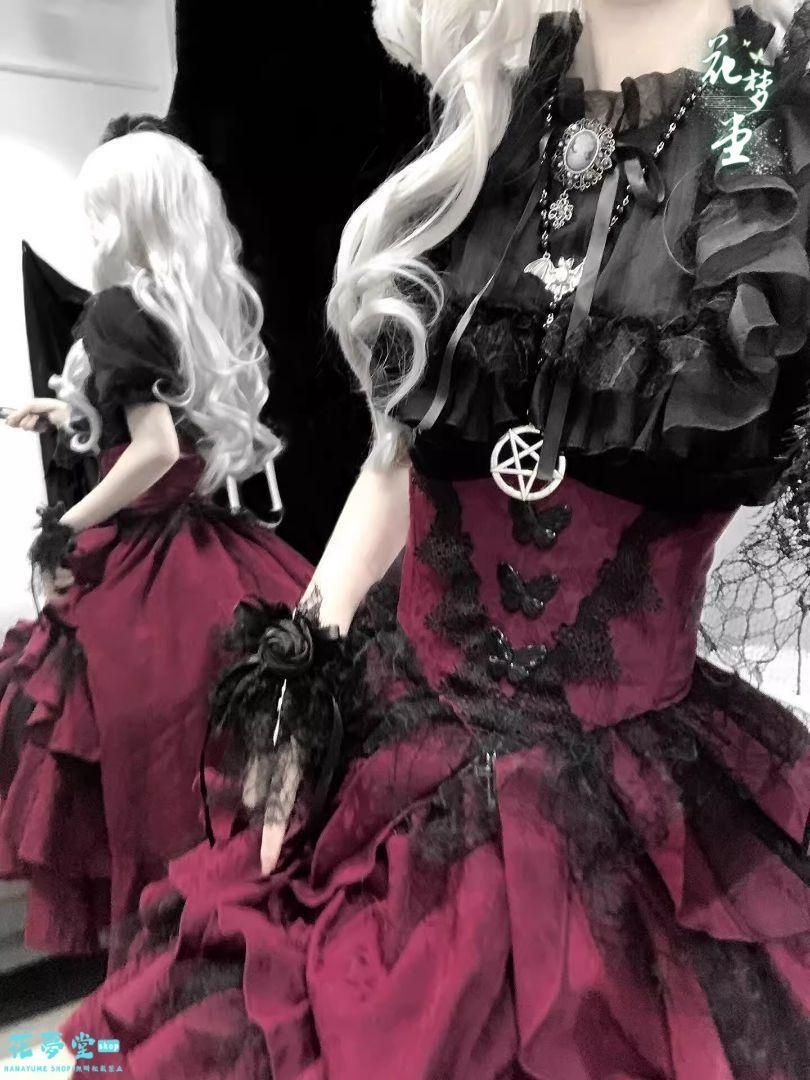 ヘアスタイル 25年 ドレス コスプレロリータセット 仮装 オリジナル 洋服 ロリータ ワンピース 撮影会 舞台 イベント 原野空間-255