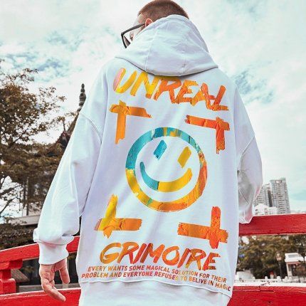 メンズ ペイント ニコちゃん パーカー オーバーサイズ 白 ホワイト メンズ カラフル ニコちゃん パーカー オーバーサイズ ホワイト 白