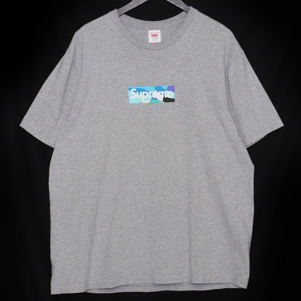 Supreme EMILIO PUCCI コラボTシャツ グレー Supreme シュプリーム 21SS Emilio Pucci Box Logo Tee エミリオ