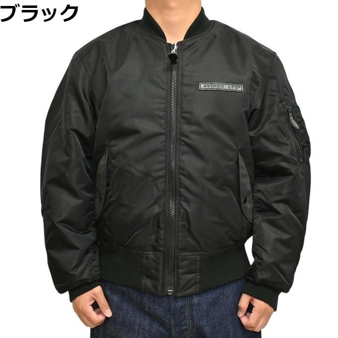AVIREX アヴィレックス 783-5952019 ブラック色 50周年記念 MA-1 フライトジャケット シグネチャー ビッグロゴ ミリタリー アビレックス アウター メンズ