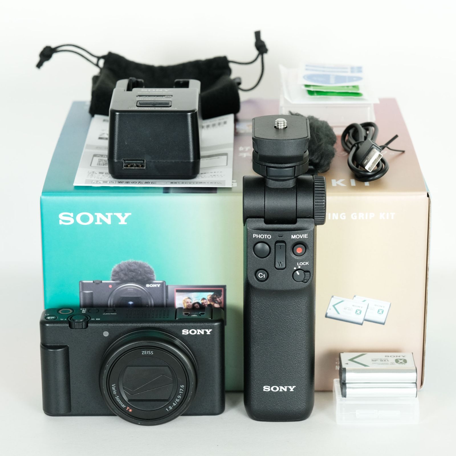 SONY ZV-1M2 Vlogシューティンググリップバッテリーチャージャー
