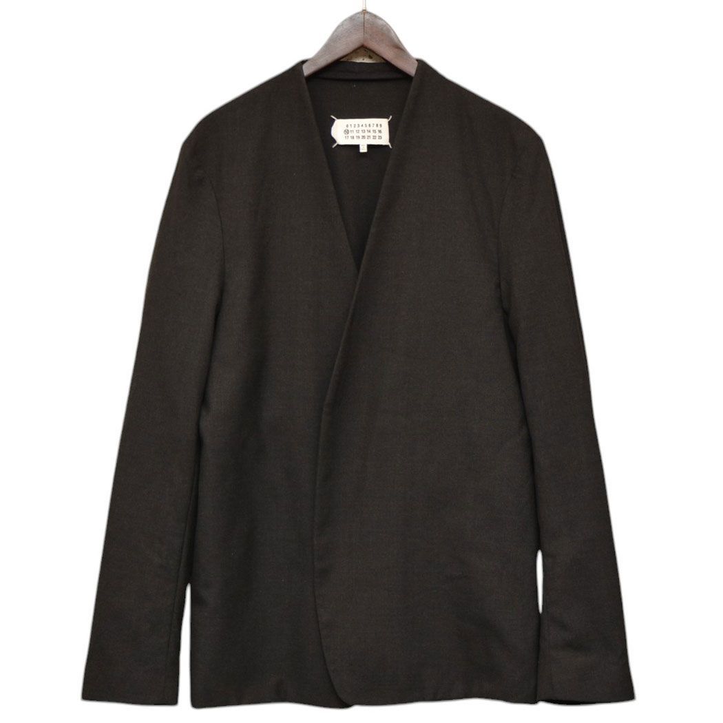 19ssメゾンマルジェラウールノーカラージャケットsize44ブラック NO COLLAR JACKET | Maison Margiela(メゾン マルジェラ