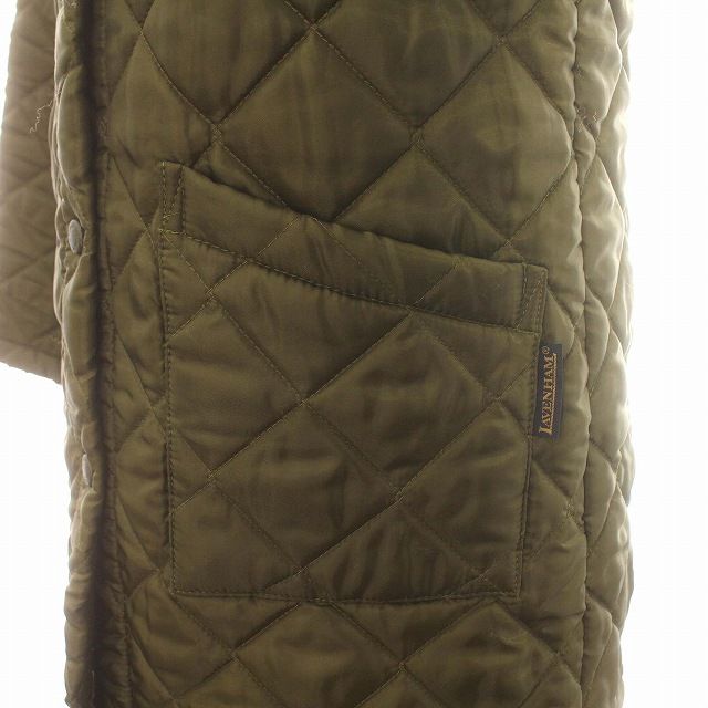 ラベンハム LAVENHAM キルティング コート 中綿 ロングコート フード 40 M カーキ /☆G
