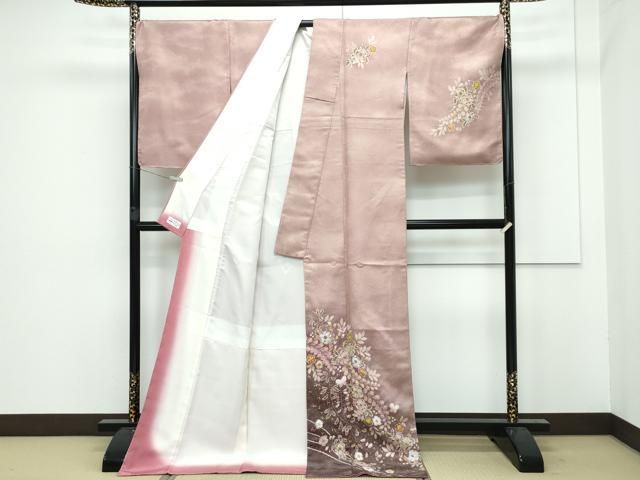 平和屋本店□極上 越後十日町一流染匠 桐屋・翠山工房 訪問着・長襦袢  