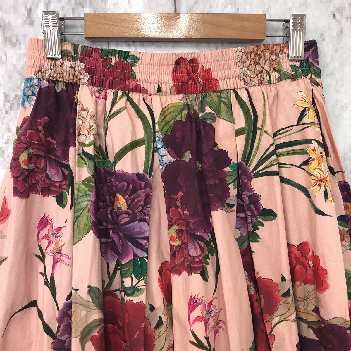 ZARA WOMAN ザラウーマン 花柄 フレア スカート ピンク □〇
