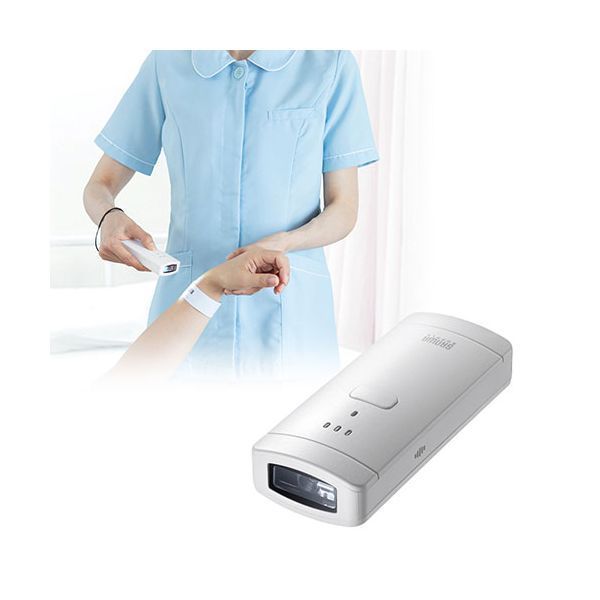 サンワサプライ Bluetooth対応2次元バーコードリーダー 抗菌 BCR-BT 2 D 3 W