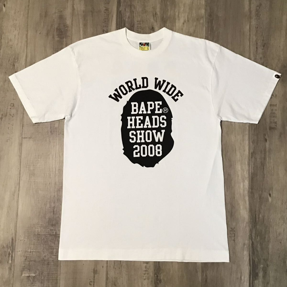 ☆美品☆ BAPE HEADS SHOW 2008 Tシャツ Lサイズ a bathing ape Kanye 
