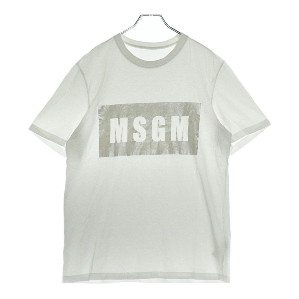 【XS】MSGM エムエスジーエム トレーナー カレッジロゴ/ホワイト MSGM エムエスジーエム パーカー スウェット プルオーバー ロゴ