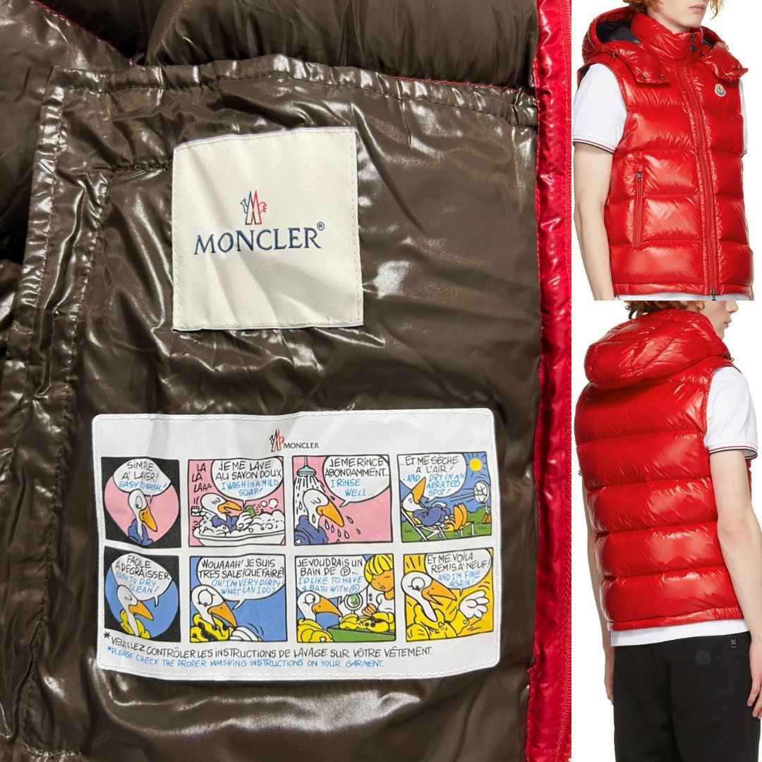 ☆未使用タグ付き☆ MONCLER BORMES ボルム ダウンベスト レッド色 TG0 