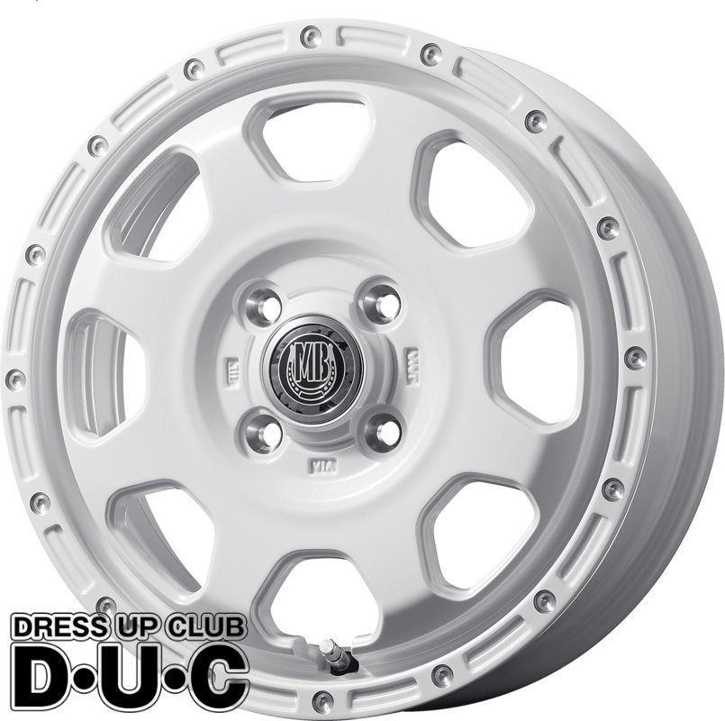 個人宅配送不可 軽トラ軽バン12インチ ホイール4本セット MUD BAHN XR-910K PWH|PP ピュアホワイト|ピアスポリッシュ 12-4.0 4-100 42 12-4.00B