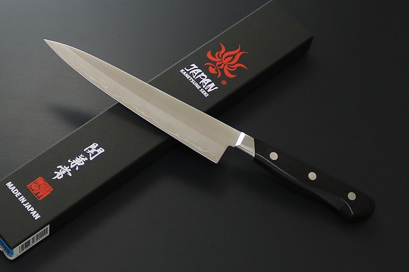 KC-155 関兼常作 スウェーデン鋼 口金付黒合板柄 ペティ 150mm 日本