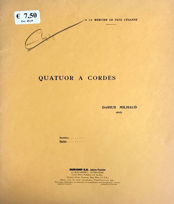 信頼 ミヨー 弦楽四重奏曲 輸入楽譜 パート譜セット Op.5: 第1番 弦楽器曲