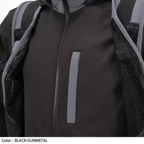 オーバーラップメッシュ パーカ ブラック/ブラック XLサイズ RSJ347