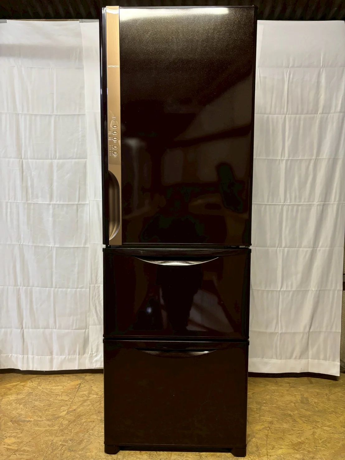 HITACHI 3ドア冷蔵庫 R-K38JV 2019年製 375L 右開き
