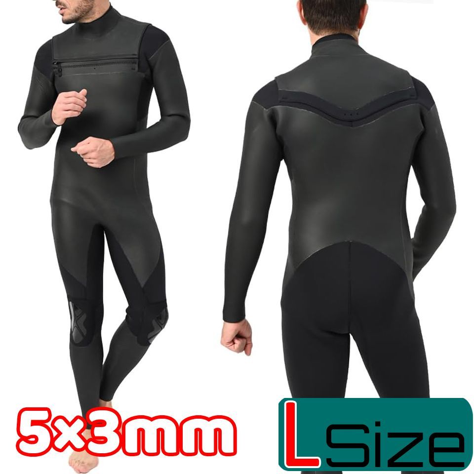 MLサイズ、チェストジップ裏起毛セミドライスーツ5x3mm、2年使用 MLサイズ、チェストジップ裏起毛セミドライスーツ5x3mm、2年使用