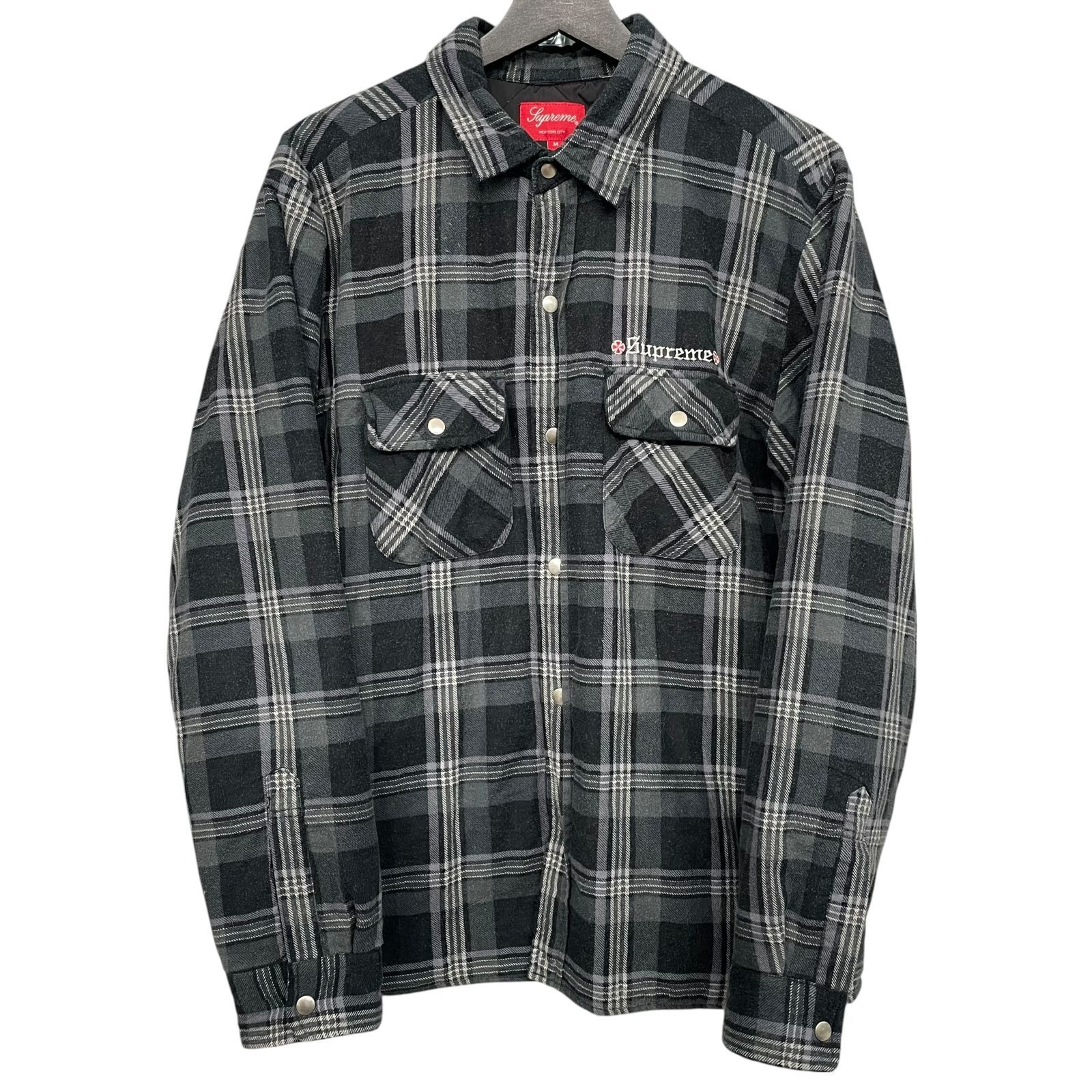 SUPREME 17AW INDEPENDENT QUILTED FLANNEL SHIRT シュプリーム インディペンデント チェックシャツ