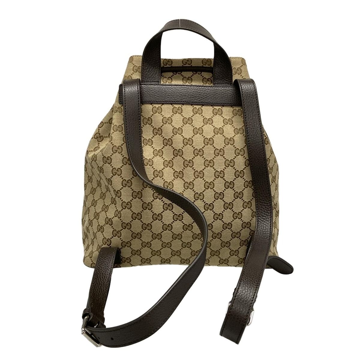 GUCCI グッチ リュックサック GG柄 449175 ベージュ×ダークブラウン レザー NICORILABO_COM