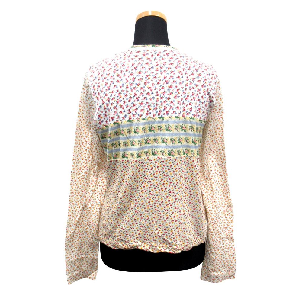 良品 06ss tricot COMME des GARCONS トリココムデギャルソン 製品洗い加工 花柄 カットソー カーディガン インサイドアウト レディース 古着 中古 tricot COMME des GARCONS - 良品 06ss tricot COMME des