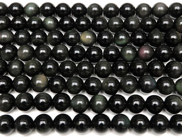 レインボーオブシディアン 丸玉 10mm【1連販売】 / 4-5 OB10M-X - メルカリ