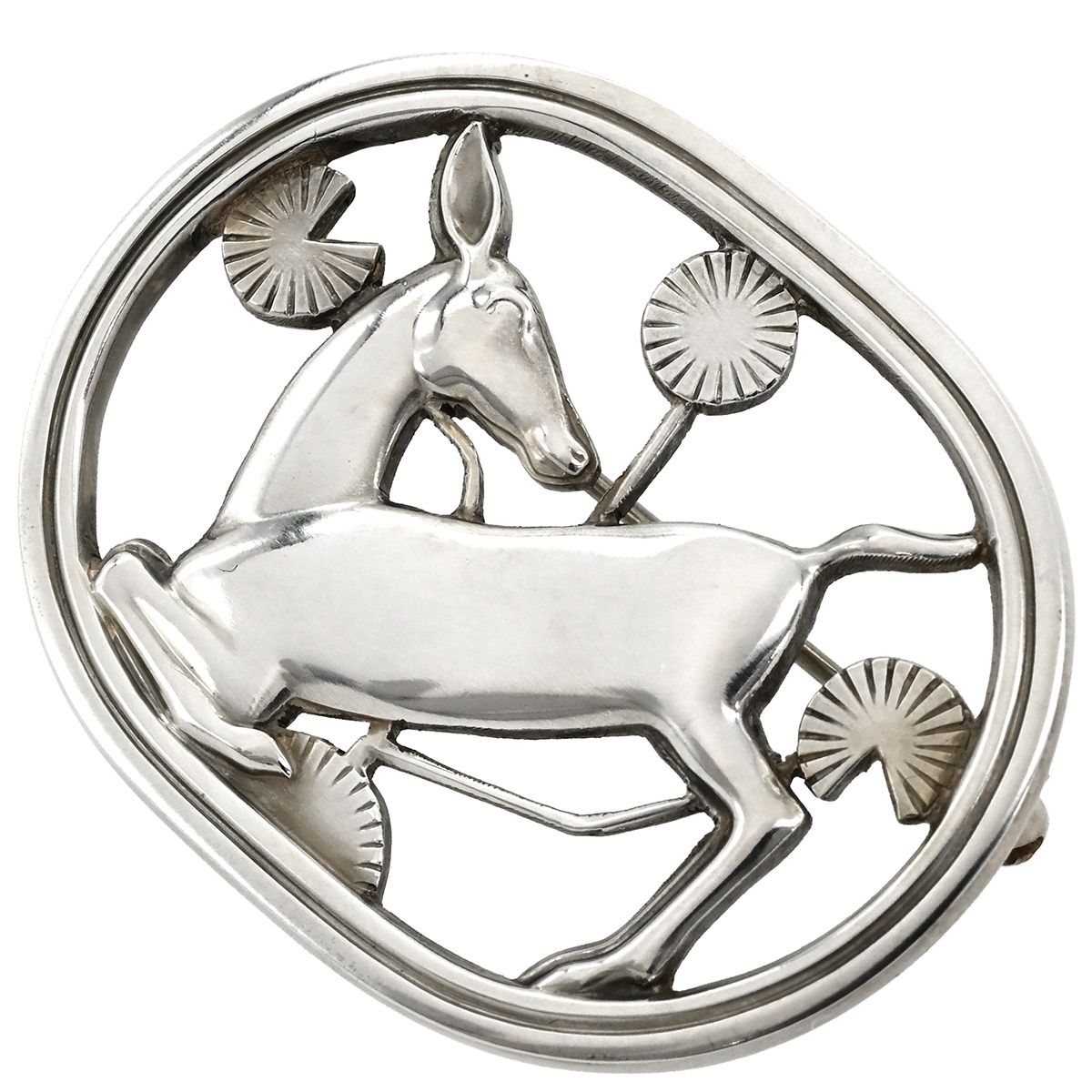 ジョージ ジェンセン Georg Jensen ブローチ 鹿モチーフ シルバー925 シルバー DEER アニマル AG925 ヴィンテージ 256