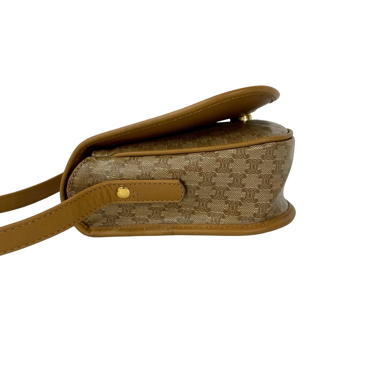 極 美品 セリーヌ マカダム ブラゾン レザー ショルダーバッグ ポシェット CELINE - 極 美品 袋付 CELINE セリーヌ ヴィンテージ マカダム