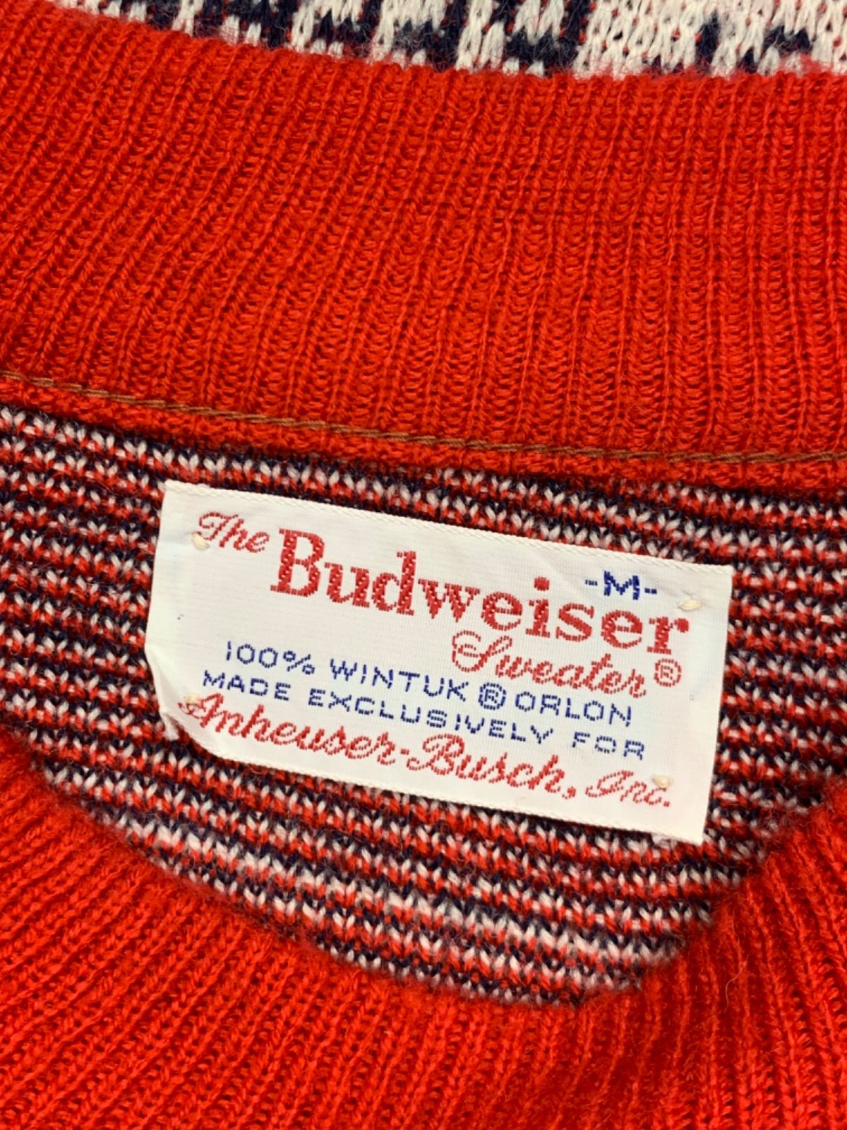 70´s vintage budweiser ニットベスト pabst 山田レン-