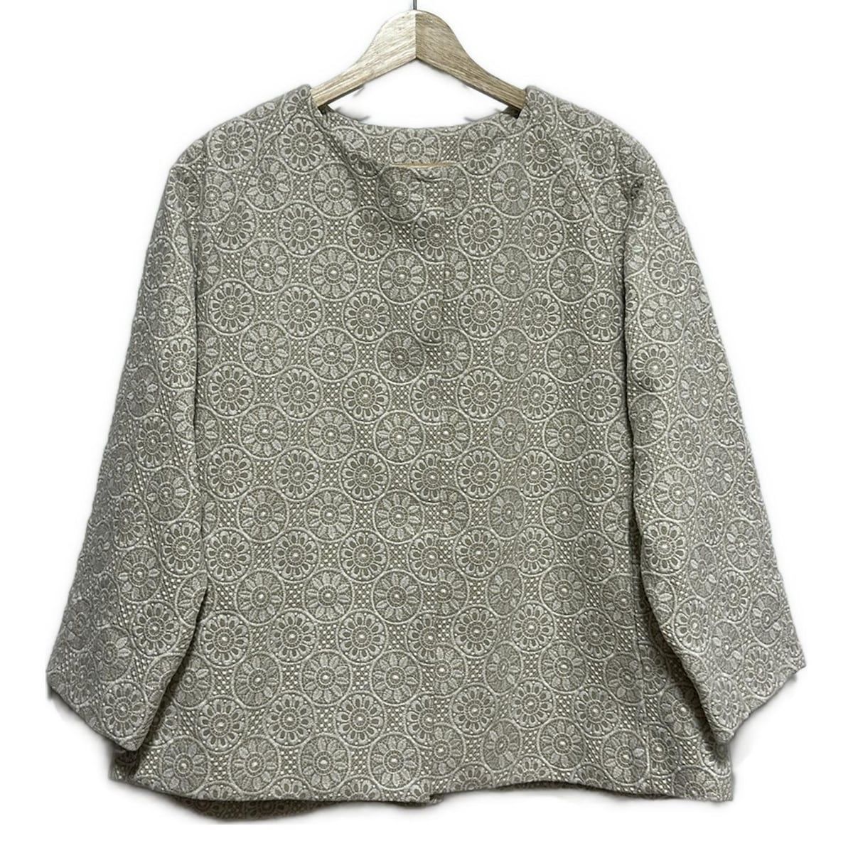 BEARDSLEY ビアズリー コート サイズF レディース ベージュ×白 春 秋物|ショート丈