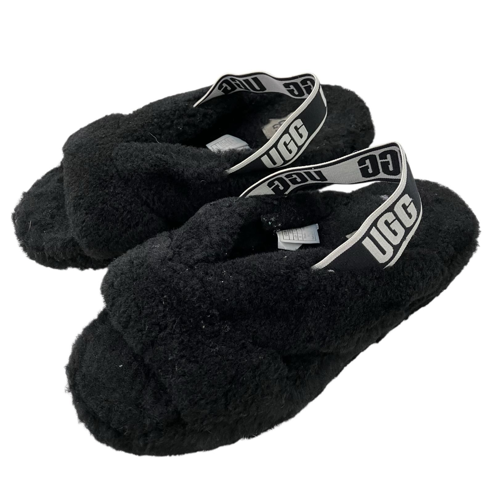 186001 UGG アグ ファーサンダル 1117935 23 ブラック