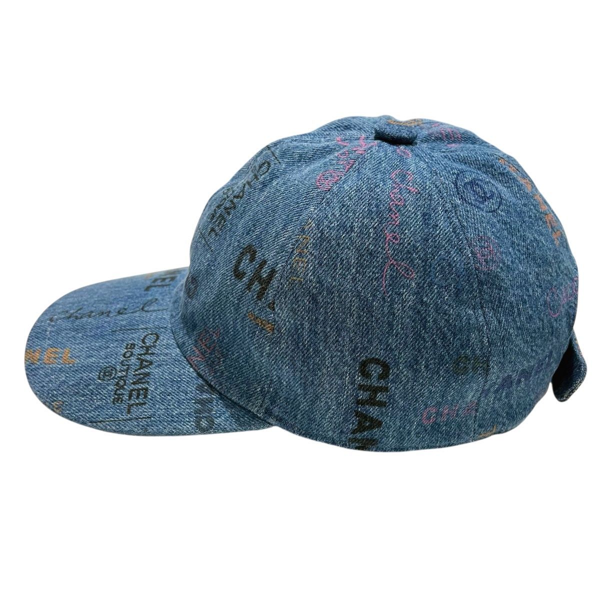 中古】 CHANEL シャネル キャップ ロゴ ココマーク デニム