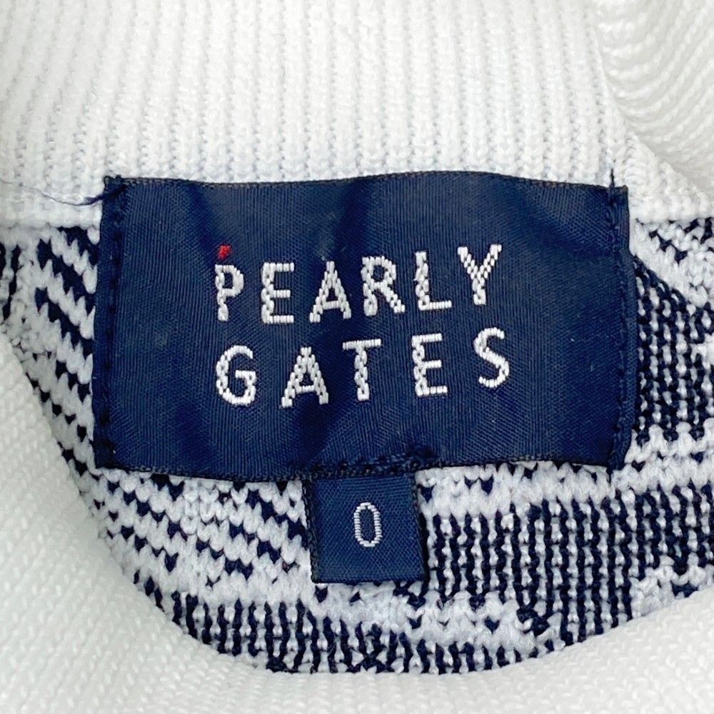 サイズ：0 PEARLY GATES パーリーゲイツ 2024年モデル ハイネック 長袖ニットセーター 総柄 ホワイト系 [240101457330] ゴルフウェア レディース ストスト サイズ：0 PEARLY GATES パーリーゲイツ 2024年モデル