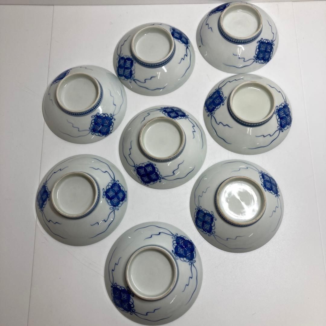 時代鍋島焼 染付中皿8枚