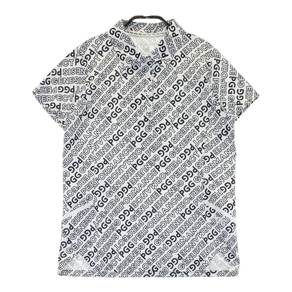 サイズ 1 PGG PEARLY GATES パーリーゲイツ モデル 半袖ポロシャツ 総柄 ホワイト系 240101534749 ゴルフウェア レディース ストスト