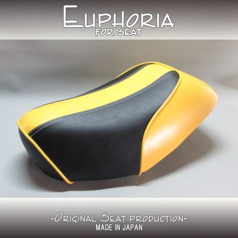 □【JOG 27V ペリカンジョグ】張替え済♪ カスタムシート 黒/黄色