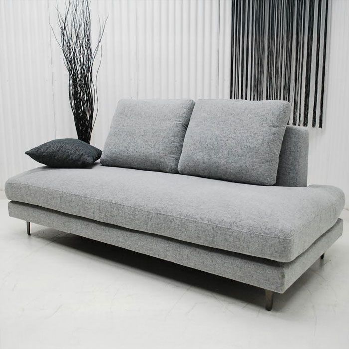 アウトレット 現品限り 一部 大 スタイリッシュモダンデザイン ３人掛けソファー フェザー入り アームレス