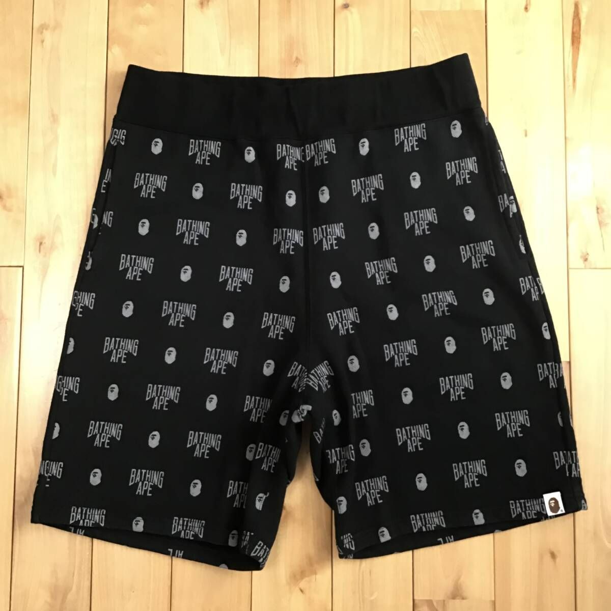 XL BAPE モノグラム スウェット ハーフパンツ a bathing ape monogram sweat shorts エイプ ベイプ アベイシングエイプ ショーツ