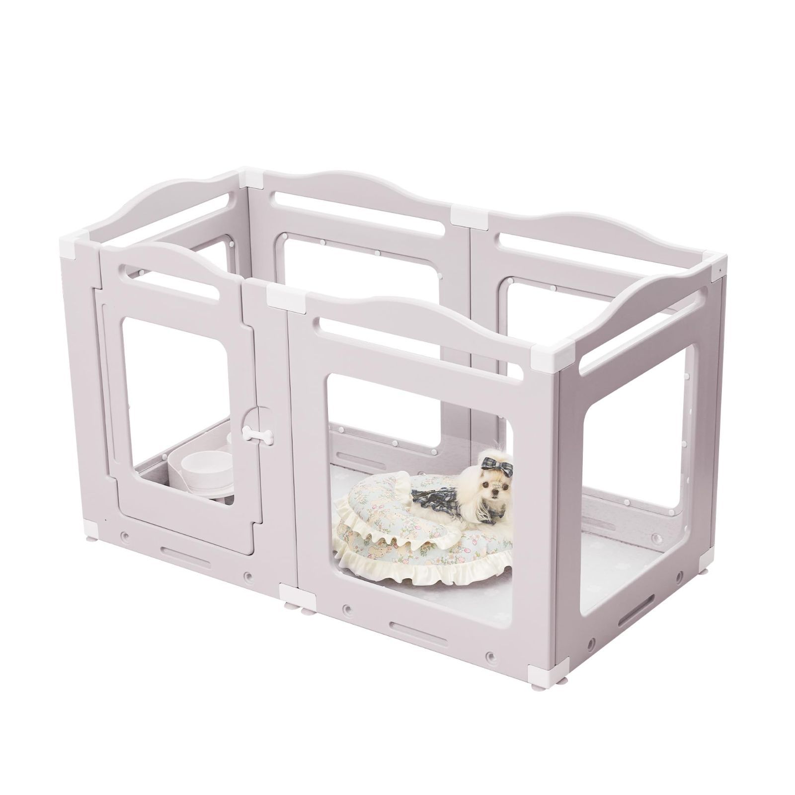 タンスのゲン ペットサークル 8枚セット 高さ65cm グレージュ タンスの