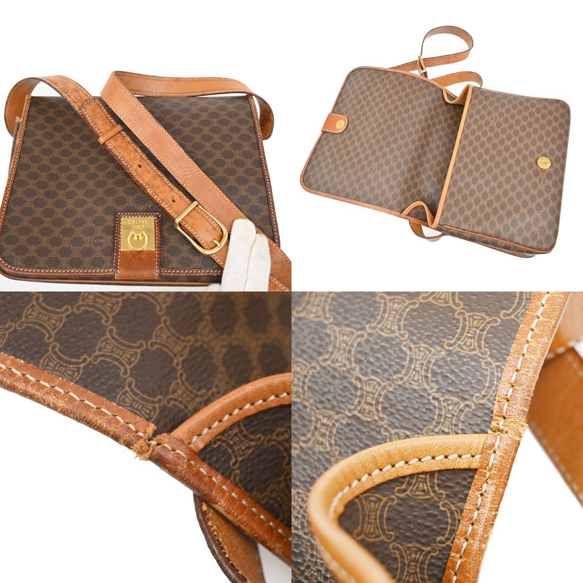 最終値下げCELINE セリーヌショルダーバッグ PVC レザー マカダム 丸