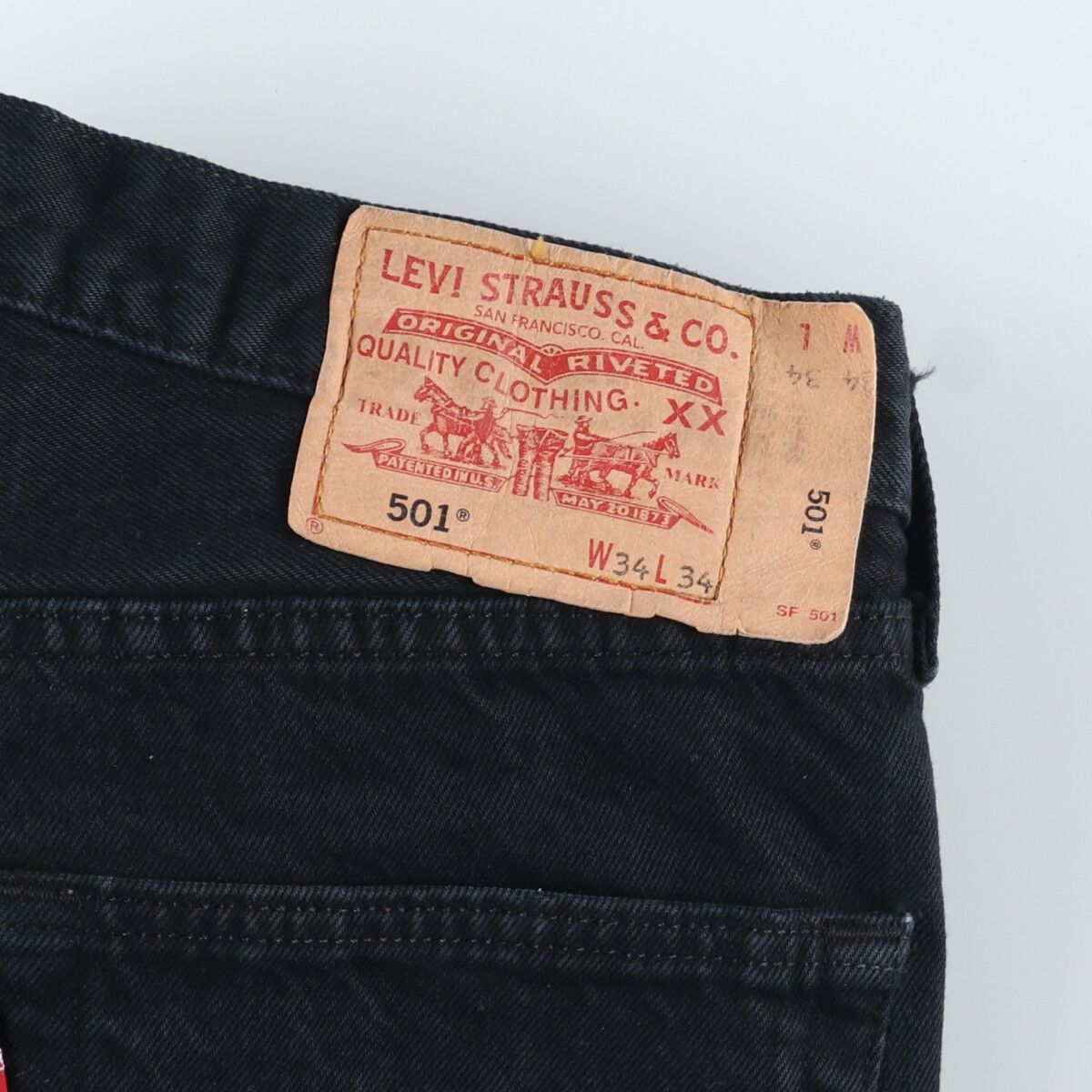 古着 リーバイス Levi's リーバイス501 ユーロモデル ブラックジーンズ ストレートデニムパンツ メンズw34/eaa342897