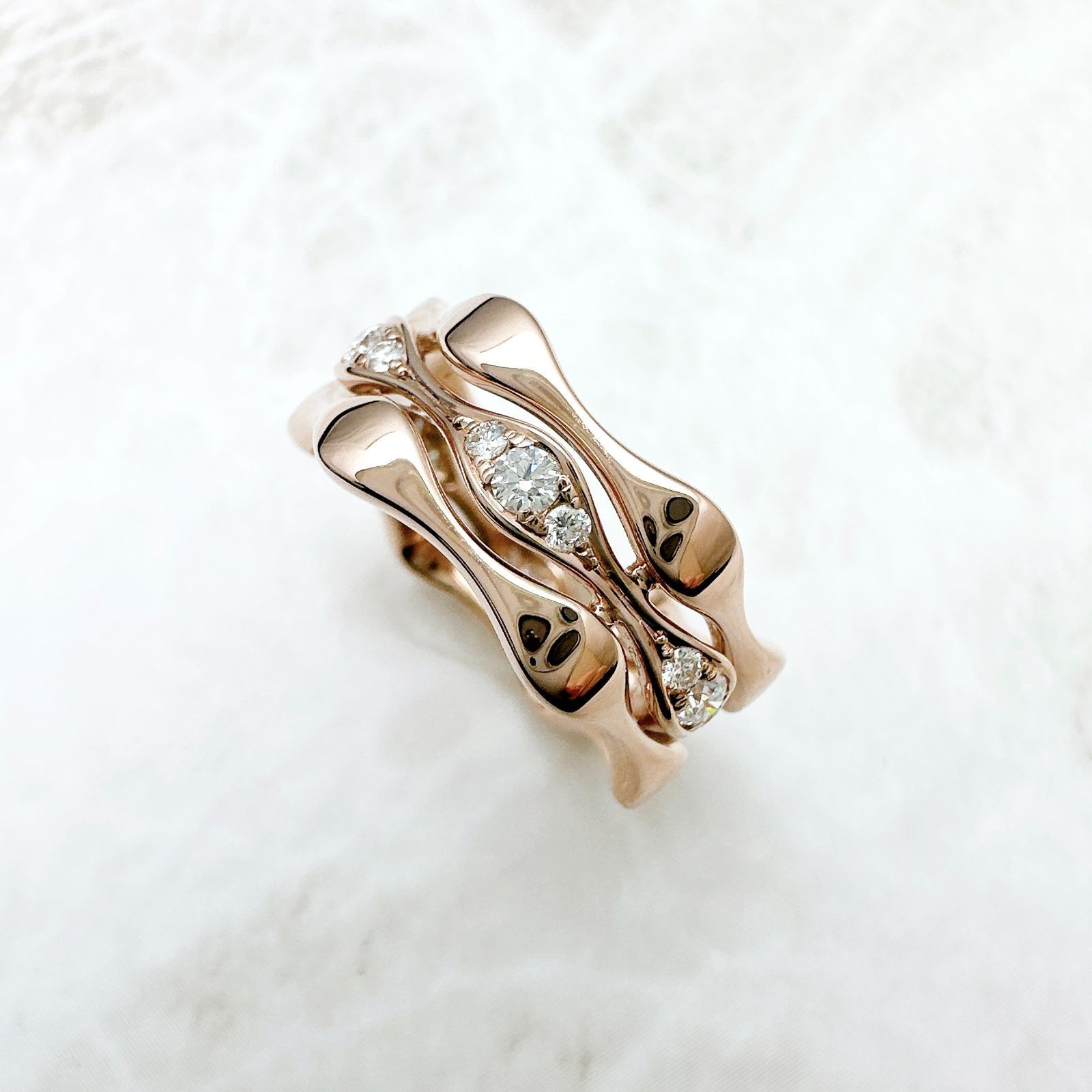 極美品🌟TASAKI ラベッロ サクラゴールド ダイヤモンド リング 8