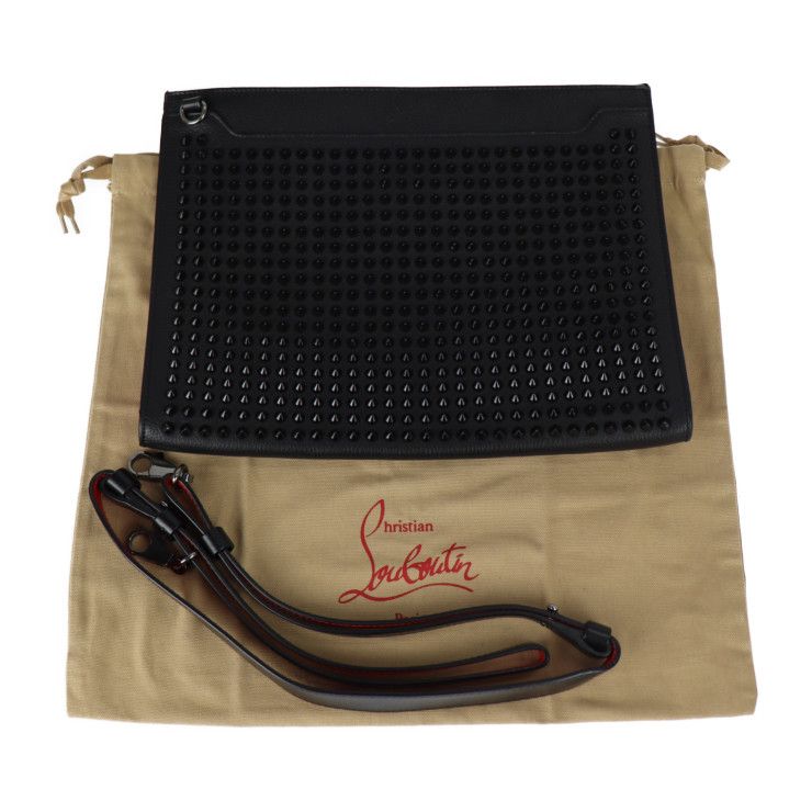 CHRISTIAN LOUBOUTIN クリスチャンルブタン LOUBIPOSH NV CLUTCH CALF ...