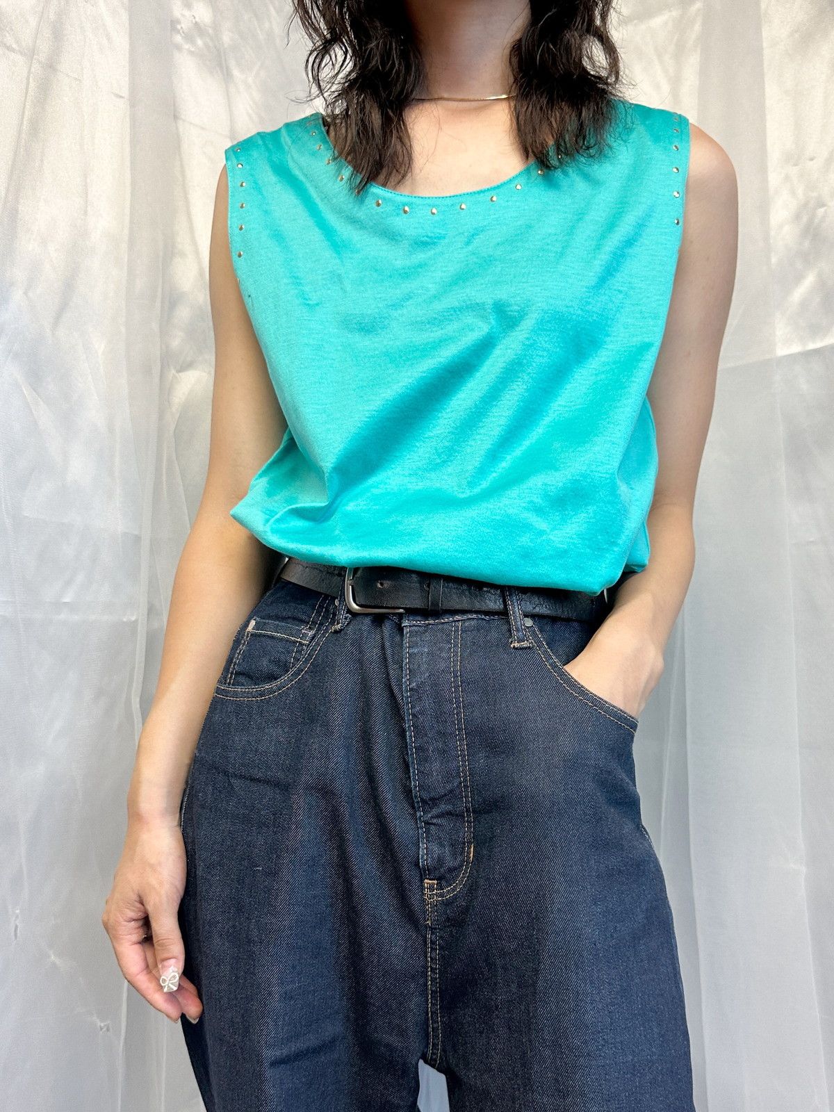 SAINT LAURENT - YVES SAINT LAURENT ゴールドスタッズタンクトップ M YVES SAINT LAURENT ゴールドスタッズタンクトップ M - メルカリ