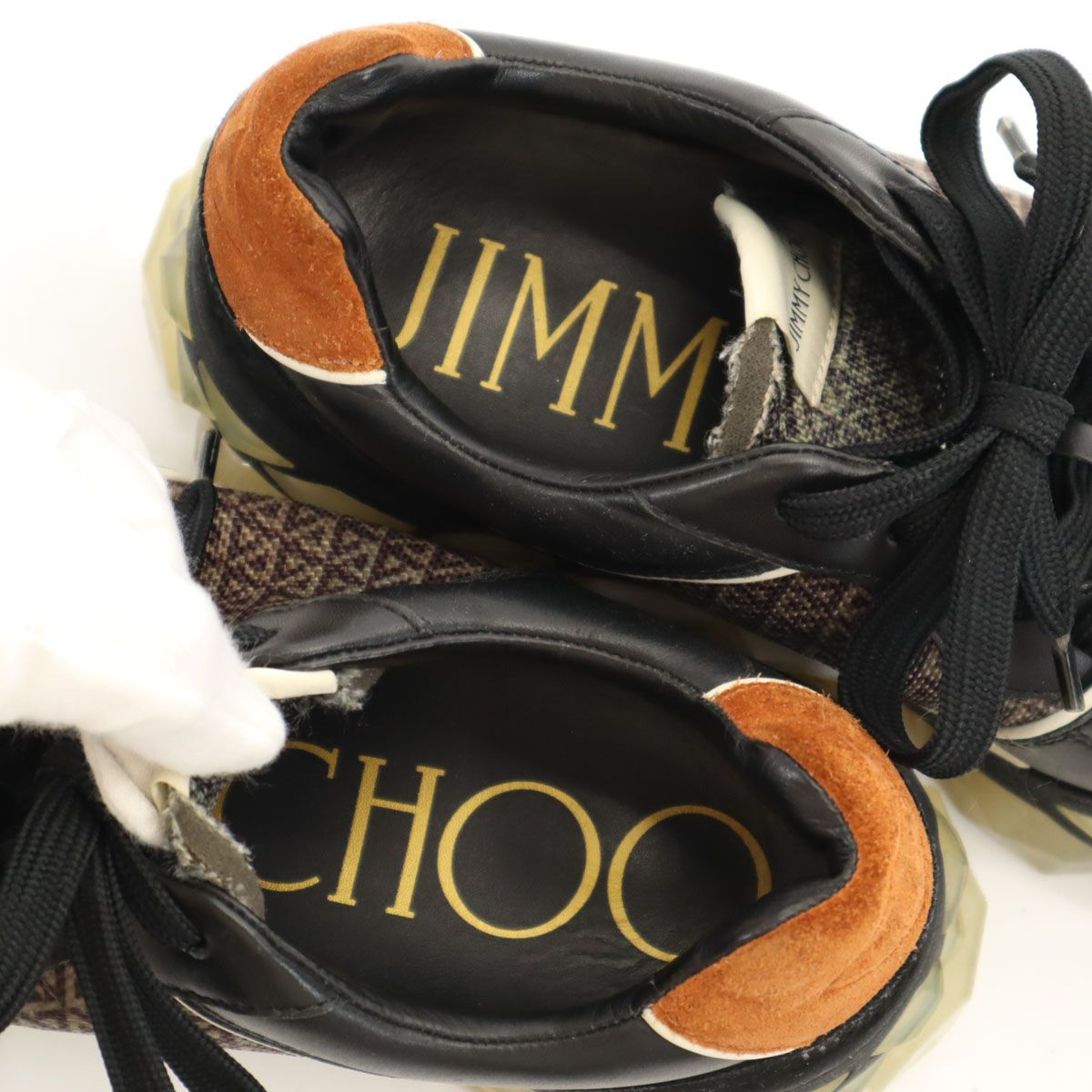 JIMMY CHOO ジミーチュウ DIAMOND X TRAINER スニーカー 40 ブラック