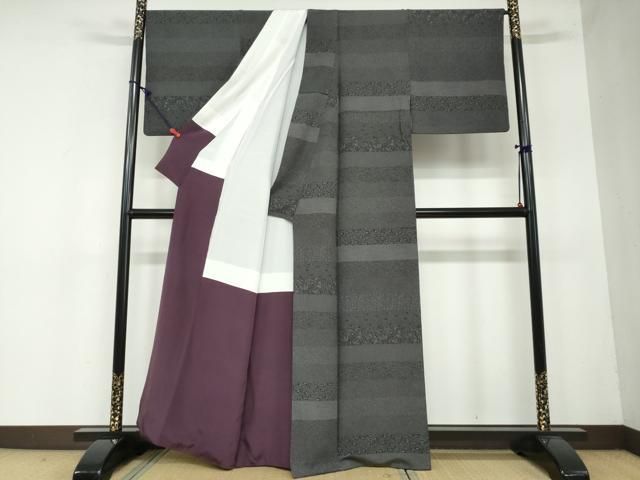 平和屋着物○江戸小紋 横段草花文 正絹 逸品 DAAW5775ud - メルカリ