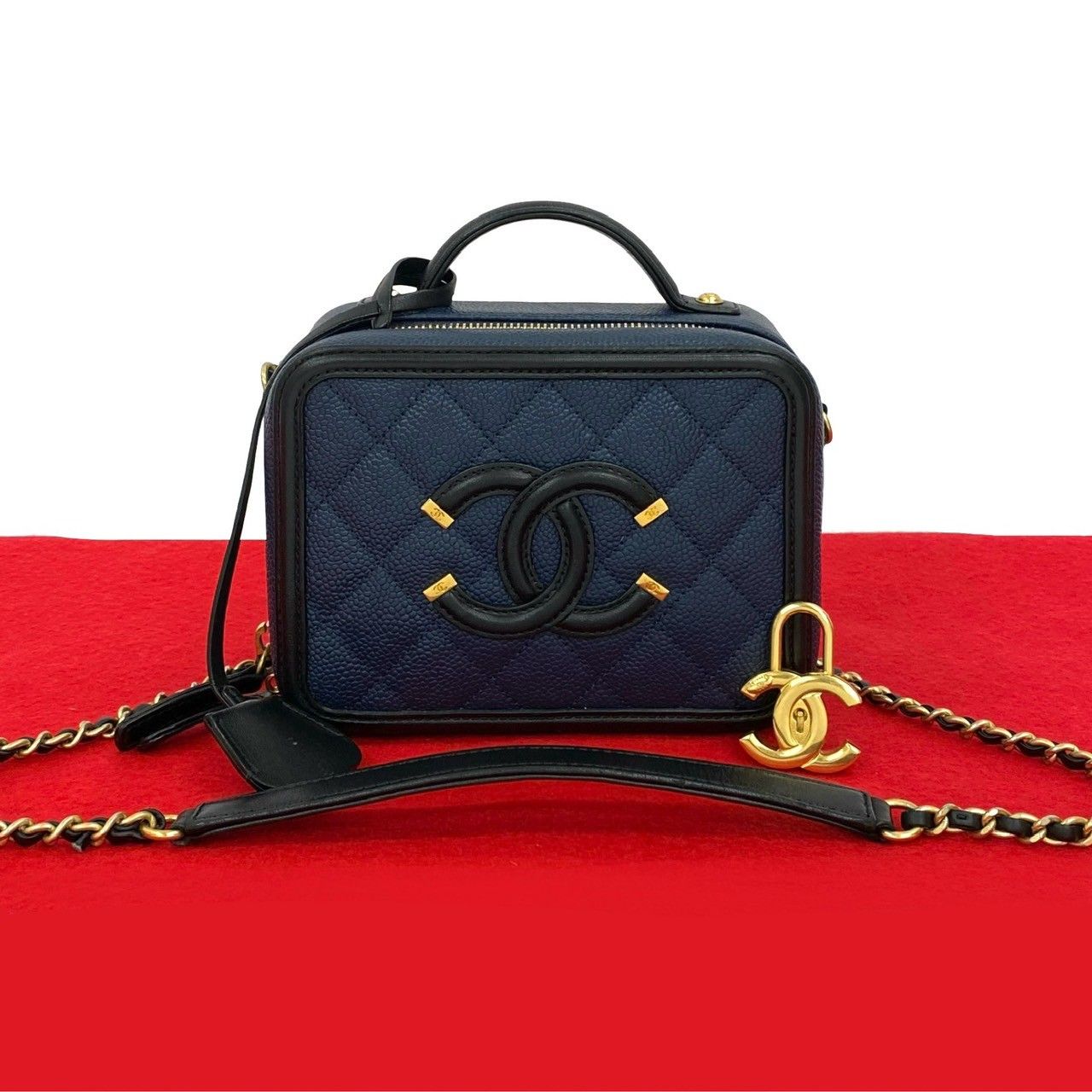 極 美品 シール有 23番台 CHANEL シャネル CC フィリグリー