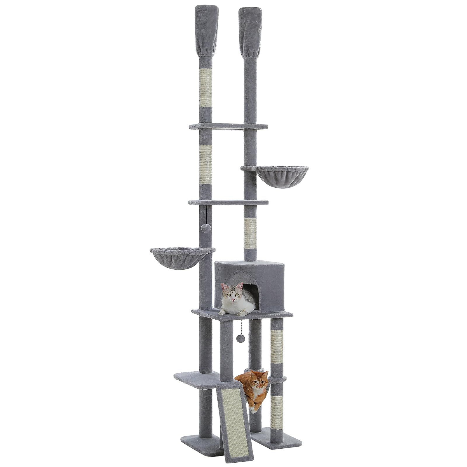 PETEPELA(ぺテぺラ)キャットタワー 突っ張り 205~255cmグリーン Amazon | PETEPELA(ぺテぺラ) キャットタワー 突っ張り スリム